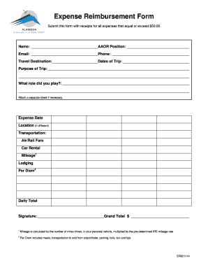 Expense Reimbursement Form
