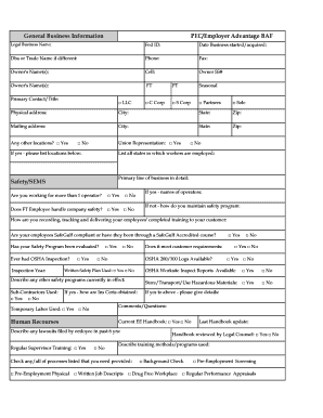 Employer Advantage Business Application Form