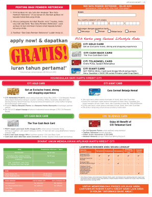 Citi Credit Card Application Form
