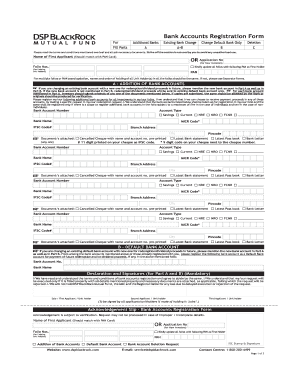 Bank Accounts Registration Form