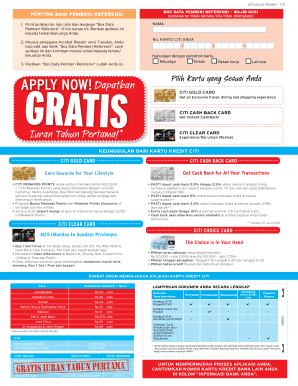 Citi Credit Card Application Form