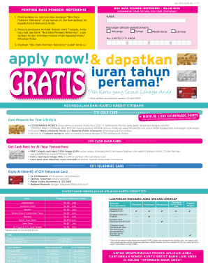 Citi Credit Card Application Form