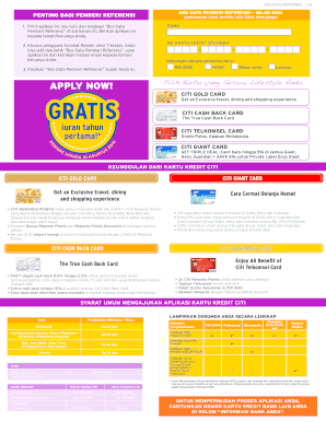 Citi Credit Card Application Form