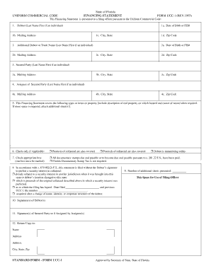 Florida UCC-1 Financing Statement