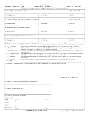 Florida UCC-3 Statement of Change
