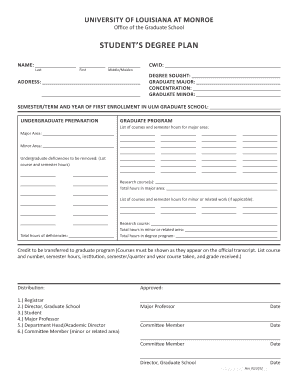 Student Degree Plan