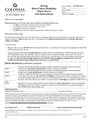 Short-Term Disability Claim Form