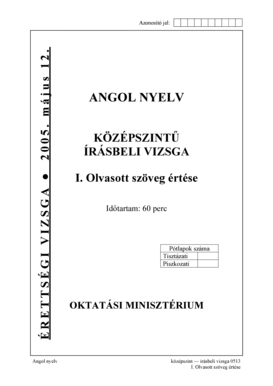 Hungarian English Language Exam