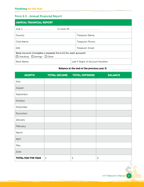 Form 6.3 - Annual Financial Report