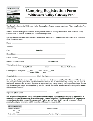 Camping Registration Form