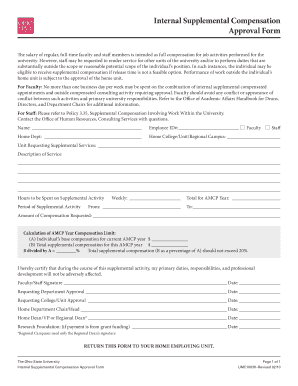 Internal Supplemental Compensation Approval Form