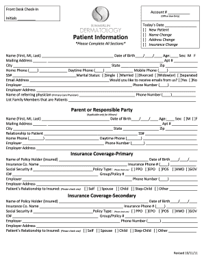 Patient Check-In Form