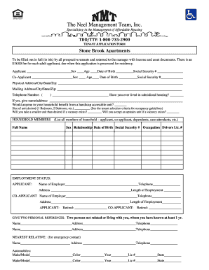 Tenant Application Form