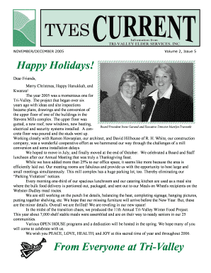 Nov Dec 05 Newsletter - Tri-Valley Elder Services - trivalleyinc