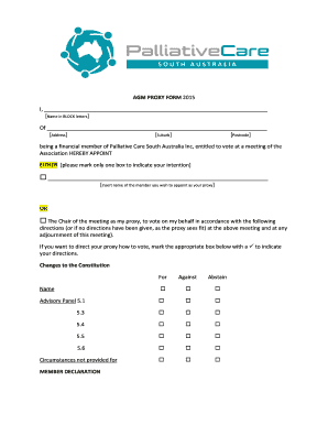 AGM PROXY FORM - pallcareasnau