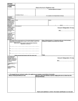 UK Stock Transfer Form