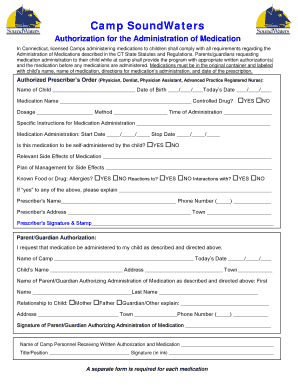 Authorization for Medication Administration