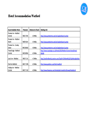 Hotel Accommodation Watford