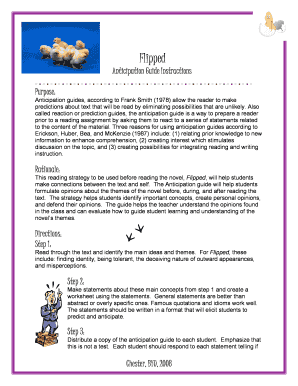 Flipped Anticipation Guide Worksheet