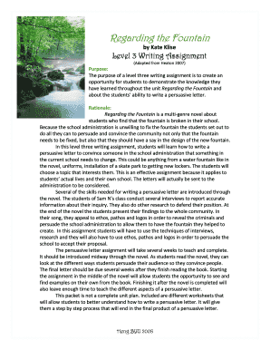Persuasive Letter Assignment