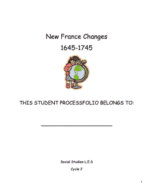 Student Portfolio Reflection Form