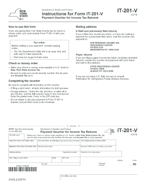 New York State Income Tax Payment Voucher