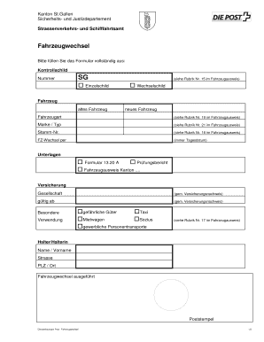 Fahrzeugwechsel