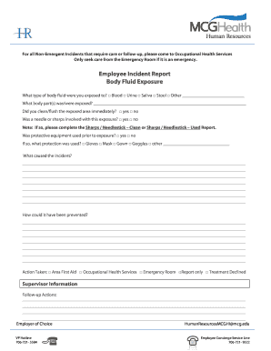 Employee Incident Report