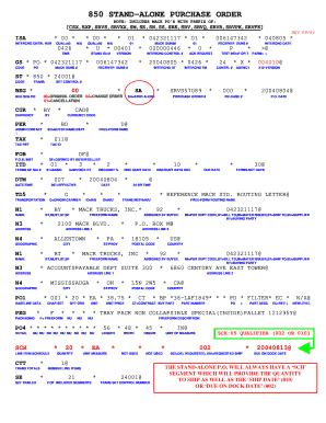 Stand-Alone Purchase Order Form
