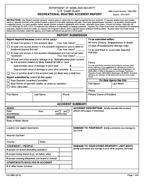 Recreational Boating Accident Report