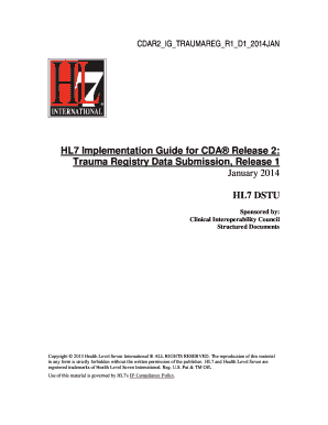 HL7 Implementation Guide for CDA Release 2 Trauma - wiki hl7
