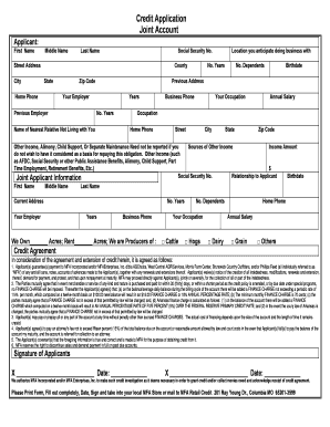 Credit Application and Agreement