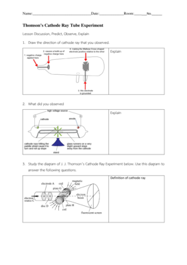 Cathode Ray Tube Experiment Worksheet