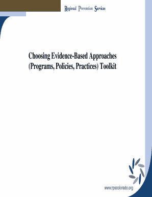Evidence-Based Approaches Toolkit