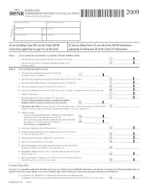 Maryland Nonresident Income Tax Amendment Form
