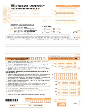 Louisiana State Income Tax Return Amendment Form