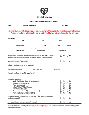 Application for Employment