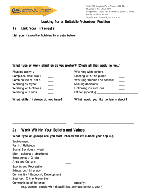 Volunteer Application Form