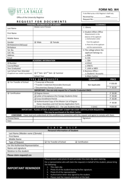 Request for Student Documents
