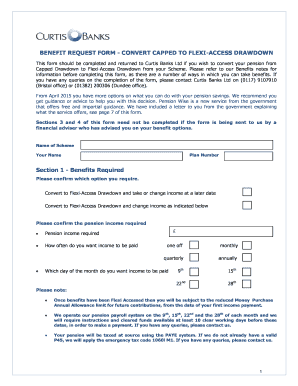 Benefit Request Form - Convert Capped to Flexi-Access Drawdown
