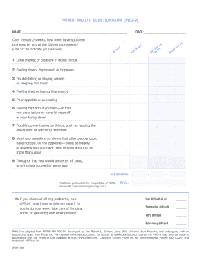 Patient Health Questionnaire (PHQ-9)