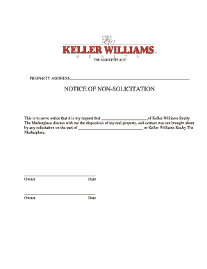 Notice of Non-Solicitation for Real Property