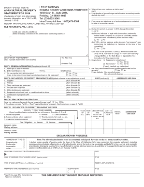 California Agricultural Property Statement