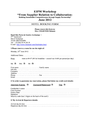 Hotel Booking Form