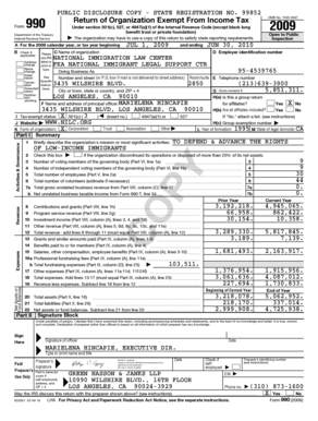Form 990 2009 Tax Return