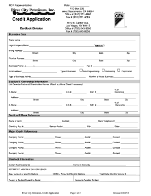 Cardlock Credit Application - 2013 use only this one