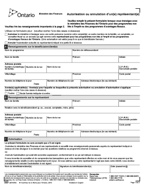 Autorisation ou annulation d’un(e) représentant(e)