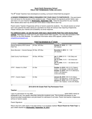 field trip permission form pdf