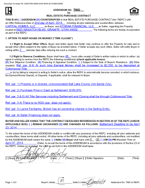 Real Estate Purchase Contract Addendum