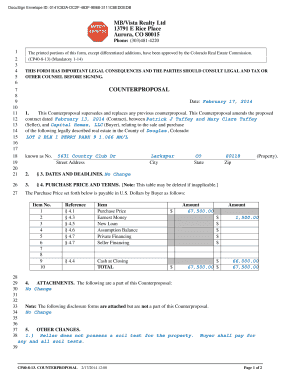 Colorado Real Estate Counterproposal